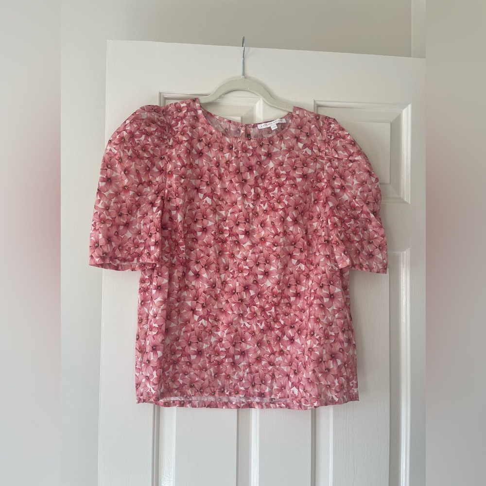 Pink Floral Short Sleeve Top Antonio Melanie